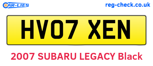 HV07XEN are the vehicle registration plates.