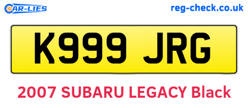 K999JRG are the vehicle registration plates.