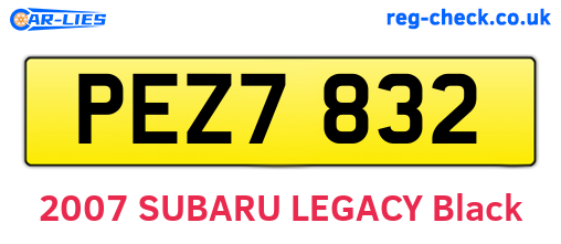 PEZ7832 are the vehicle registration plates.