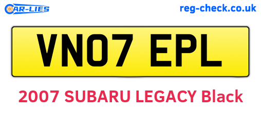 VN07EPL are the vehicle registration plates.