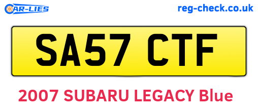 SA57CTF are the vehicle registration plates.