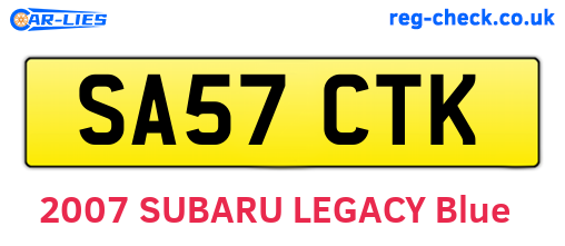 SA57CTK are the vehicle registration plates.