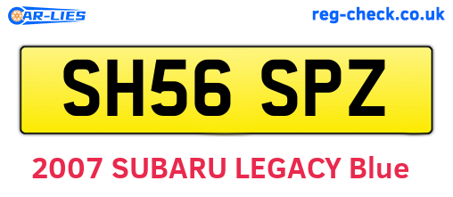 SH56SPZ are the vehicle registration plates.