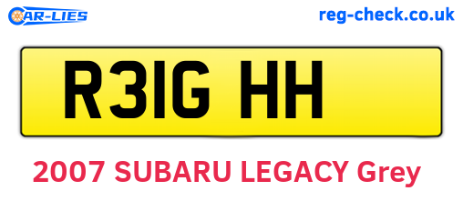 R31GHH are the vehicle registration plates.