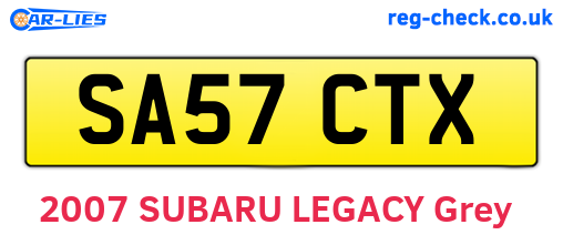 SA57CTX are the vehicle registration plates.
