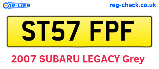 ST57FPF are the vehicle registration plates.