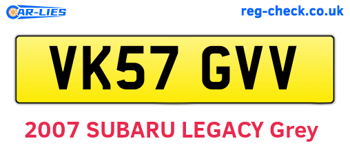 VK57GVV are the vehicle registration plates.