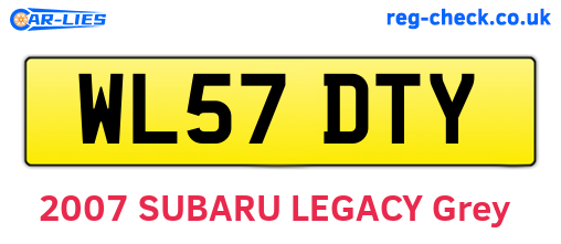 WL57DTY are the vehicle registration plates.