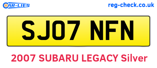 SJ07NFN are the vehicle registration plates.