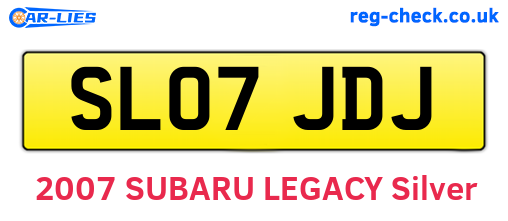 SL07JDJ are the vehicle registration plates.