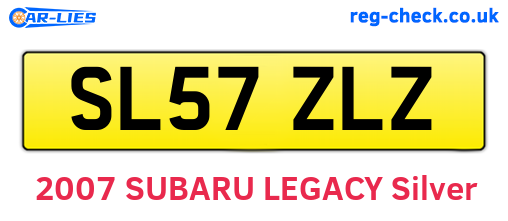 SL57ZLZ are the vehicle registration plates.