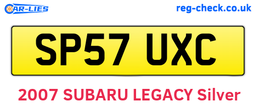 SP57UXC are the vehicle registration plates.