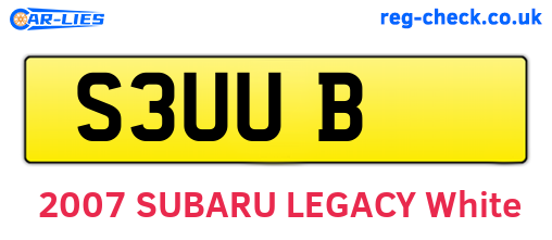 S3UUB are the vehicle registration plates.