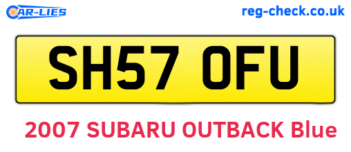 SH57OFU are the vehicle registration plates.