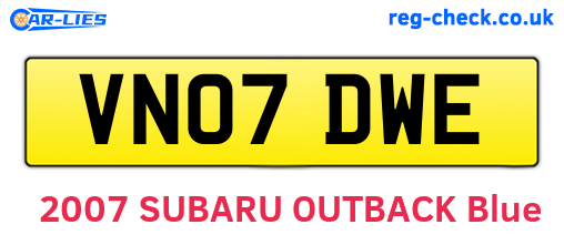 VN07DWE are the vehicle registration plates.
