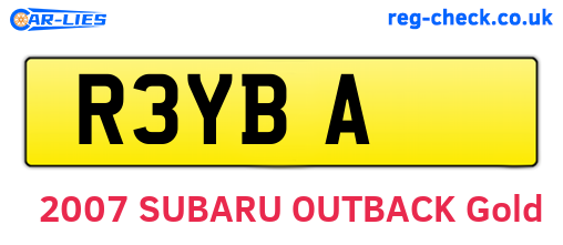 R3YBA are the vehicle registration plates.