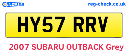 HY57RRV are the vehicle registration plates.
