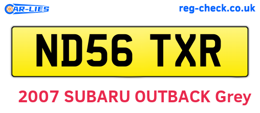 ND56TXR are the vehicle registration plates.