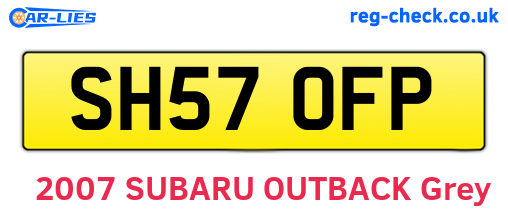 SH57OFP are the vehicle registration plates.