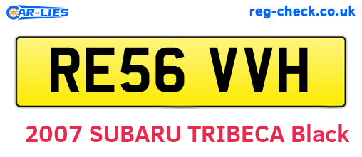 RE56VVH are the vehicle registration plates.