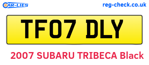 TF07DLY are the vehicle registration plates.