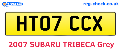 HT07CCX are the vehicle registration plates.