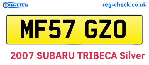 MF57GZO are the vehicle registration plates.