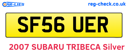 SF56UER are the vehicle registration plates.