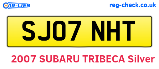 SJ07NHT are the vehicle registration plates.