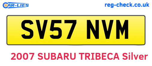 SV57NVM are the vehicle registration plates.