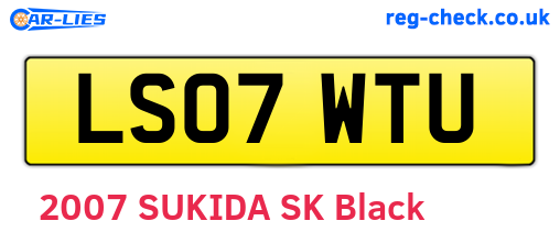 LS07WTU are the vehicle registration plates.