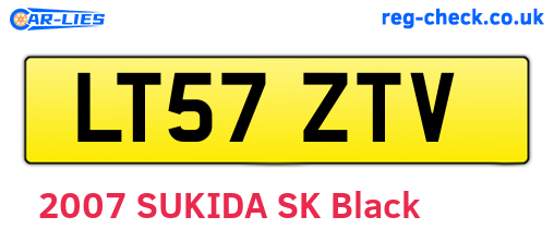LT57ZTV are the vehicle registration plates.