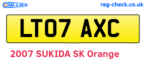 LT07AXC are the vehicle registration plates.