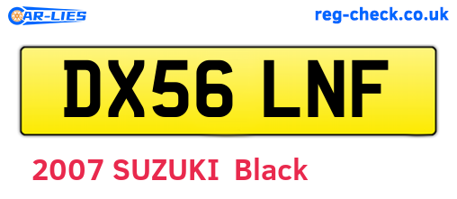 DX56LNF are the vehicle registration plates.