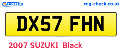 DX57FHN are the vehicle registration plates.