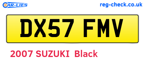 DX57FMV are the vehicle registration plates.
