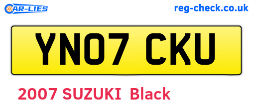 YN07CKU are the vehicle registration plates.