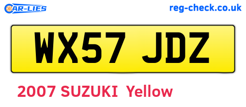WX57JDZ are the vehicle registration plates.