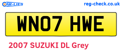 WN07HWE are the vehicle registration plates.