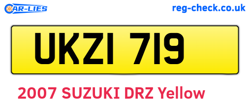 UKZ1719 are the vehicle registration plates.