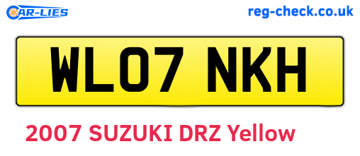 WL07NKH are the vehicle registration plates.
