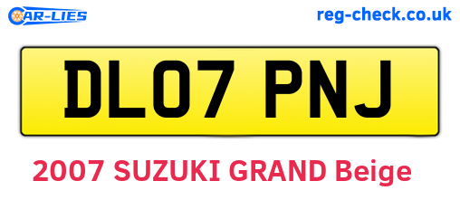 DL07PNJ are the vehicle registration plates.