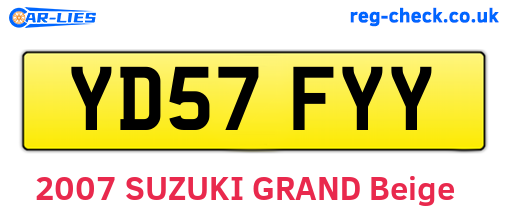 YD57FYY are the vehicle registration plates.