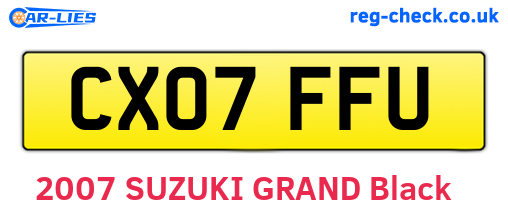 CX07FFU are the vehicle registration plates.
