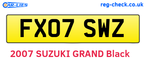 FX07SWZ are the vehicle registration plates.