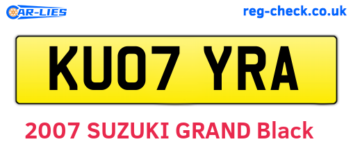 KU07YRA are the vehicle registration plates.