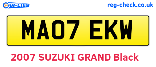 MA07EKW are the vehicle registration plates.