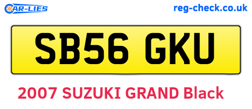 SB56GKU are the vehicle registration plates.