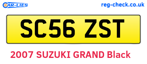 SC56ZST are the vehicle registration plates.