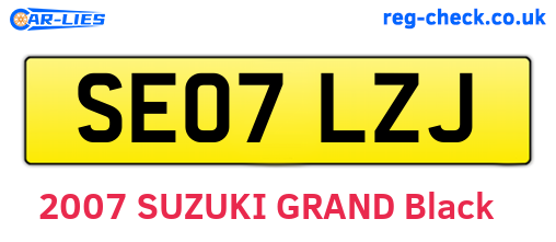 SE07LZJ are the vehicle registration plates.